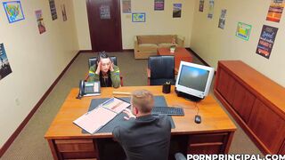 Teacher lets her principal fuck her pussy