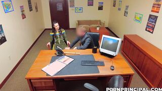 Teacher lets her principal fuck her pussy