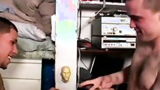 Hung straight guys sucked off before pounding pussy