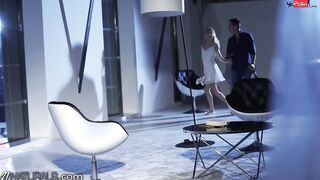 21Naturals Thin Blonde Rebecca Volpetti Rewards her Beauty Date with Anal