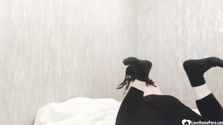 Using her Skilled Toes on a Toy