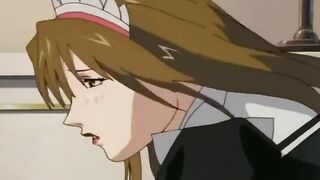 Beautiful babe in uniform gets masturbated
