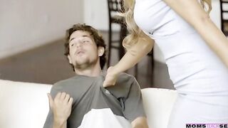 Anya Olsen and Tyler Nixon are having a turned on makeout session that involves plenty of tit play. Tyler is just