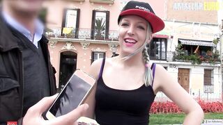 LASFOLLADORAS - LIZ RAINBOW SPANISH BLONDE three WAY BANGING WITH NEWBIE BRO - AMATEUREURO