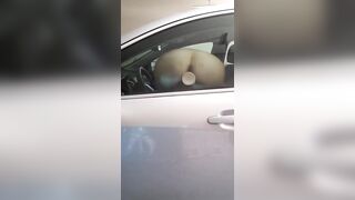 Fucking the vehicle window