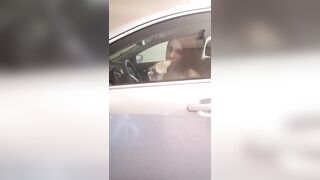 Fucking the vehicle window