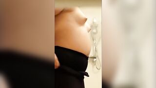 Chubby chick spied into WC part two
