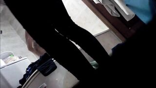 Soapy women into bath-tub on secret webcam