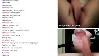 Closeup mutual masturbation on live cam chat