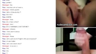 Closeup mutual masturbation on live cam chat