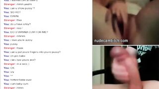 Closeup mutual masturbation on live cam chat