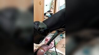 Dick torture with electro stimulation.Gf Karix Real Skank