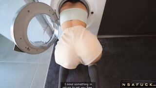 Yummy Step Sister with Big Ass got Stuck