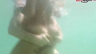 French blonde mom gotten anal 3 way mmf double penetration at the beach