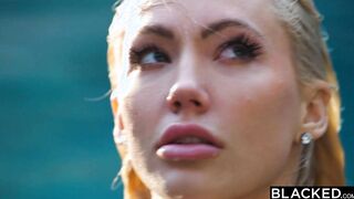 BLACKED Bae Blondes Elsa Jean & Ivy Wolfe share big big black cock