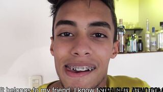 Cute Latino youngster barebacked and facialized in threesome