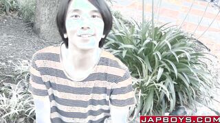 Young Japanese twink Fuji forms sixtynine before anal fuck