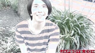 Young Japanese twink Fuji forms sixtynine before anal fuck