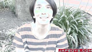 Young Japanese twink Fuji forms sixtynine before anal fuck