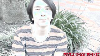 Young Japanese twink Fuji forms sixtynine before anal fuck