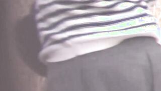 Japanese babe shows nipple while secretly filmed
