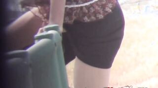 Japanese babe shows nipple while secretly filmed