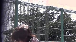 Japanese babe shows nipple while secretly filmed