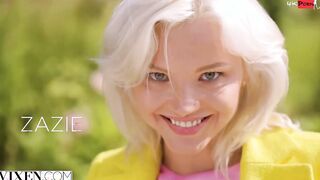 VIXEN Lilly has hot three way on her honeymoon with Zazzie