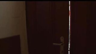 Dark Haired Hot into Red Lace Enjoys a Gigantic Ebony Monster Cock as Her Man Licks Her Twat