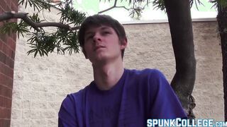 Young latino gay blows twink while teased with grinding
