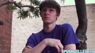 Young latino gay blows twink while teased with grinding