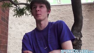 Young latino gay blows twink while teased with grinding