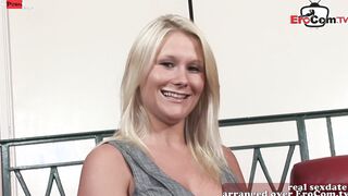 Blonde skank fucking wild during the american amateur casting