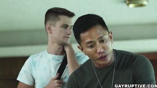 Twink Trevor Harris Threesome with Military Men