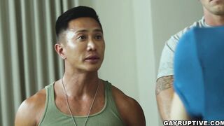 Twink Trevor Harris Threesome with Military Men