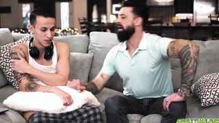 Stepdad catches his stepson watching porn