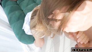 Two Cumshots for a Cute Stepsis