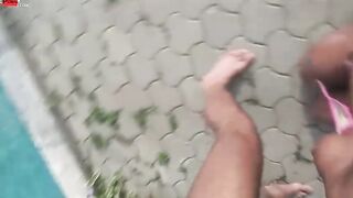 Christine O'hara Is A Dark Haired Cougar Who Fucks Her Man Out By The Pool
