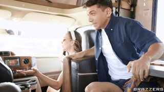 Hot mom seduces the officer during family vacation