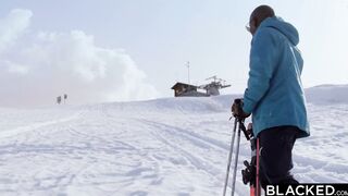 BLACKED Ski bunnies Jia & Like compete for Joss' dick