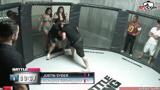 Bushy dark haired 19 year mature with natural titties screwed inside the boxing
