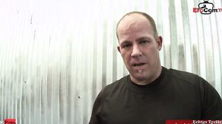 Bushy dark haired 19 year mature with natural titties screwed inside the boxing