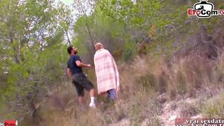 French short haired chubby 19 year mature getting anal outside in her