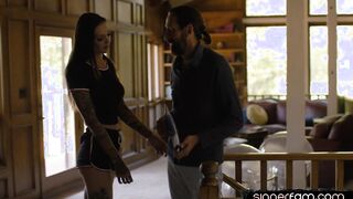 Bigtitted sinner babe fucked hardcore in missionary