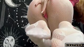 Sexy Step Sister Shows off her Legs and Smokes