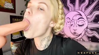 Step Sister Sucking a Dildo in an Atomic Heart Cosplay