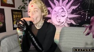 Step Sister Sucking a Dildo in an Atomic Heart Cosplay