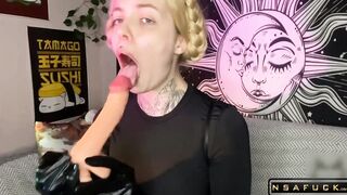 Step Sister Sucking a Dildo in an Atomic Heart Cosplay
