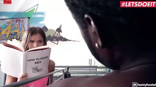 HORNYHOSTEL - Sarah Kay Learns How To Banged!! A Gigantic African Dick - LETSDOEIT