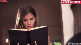 HORNYHOSTEL - Sarah Kay Learns How To Banged!! A Gigantic African Dick - LETSDOEIT
